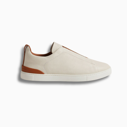 ZGN White Leather Triple Stitch