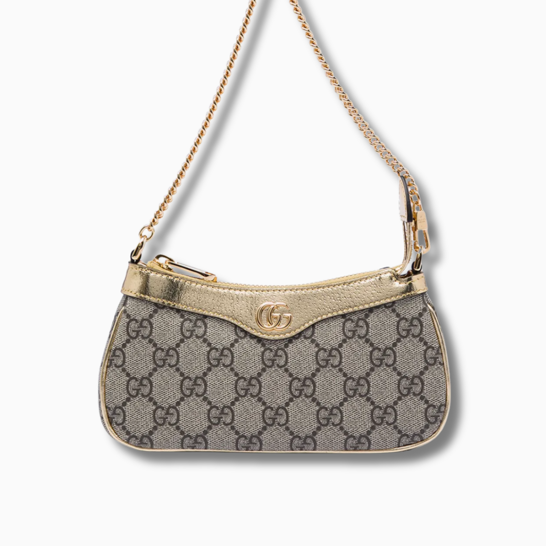 Bolsa Mini Ophidia GG Dourada