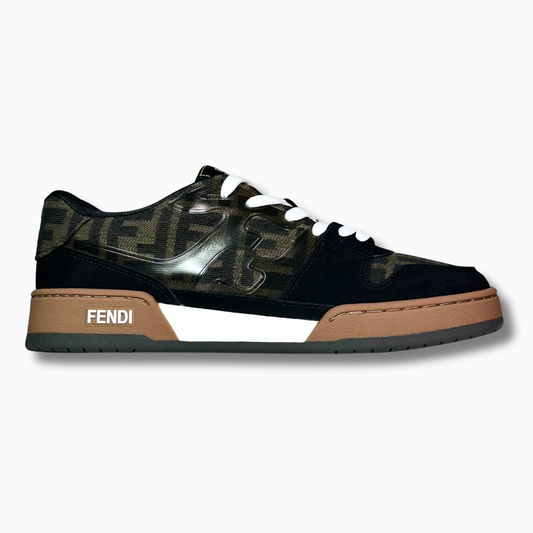 FENDI Match logo-patch Preto e Castanho