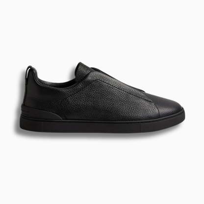 ZGN Black Leather Triple Stitch