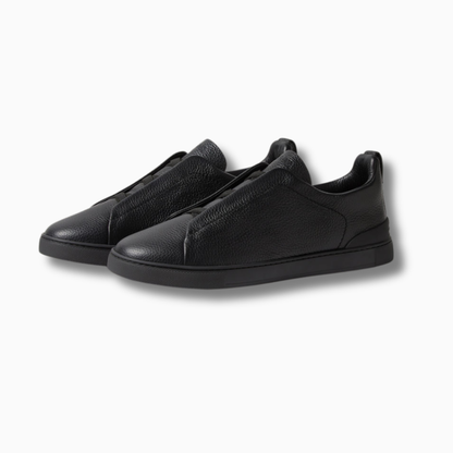 ZGN Black Leather Triple Stitch