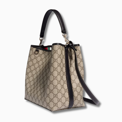 Gcc GG Emblem Medium Bucket Bag Beige