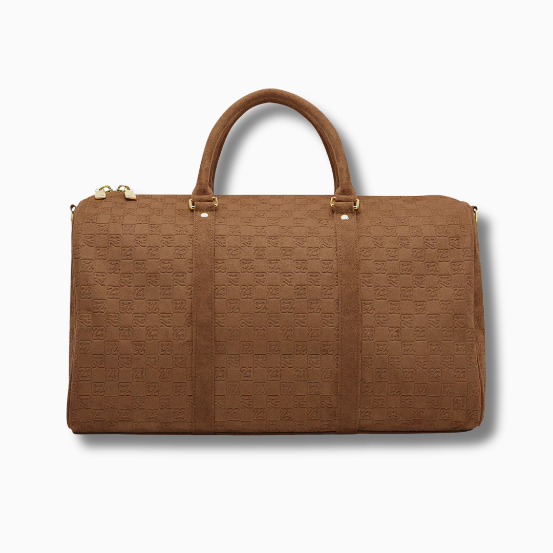 Saco de Desporto Jordan Suede Monogram Duffel Bag (25L) - Cognac