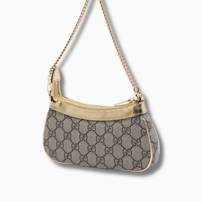 Bolsa Mini Ophidia GG Dourada