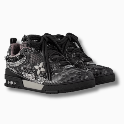 LV Skate Trainer Black Swarovski Monogran
