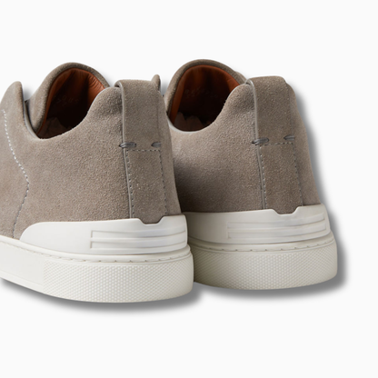 ZGN Grey Mélange Suede Triple Stitch