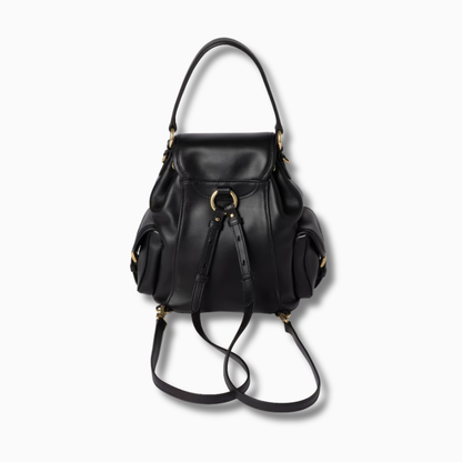 Mochila de piel Miu Miu negra