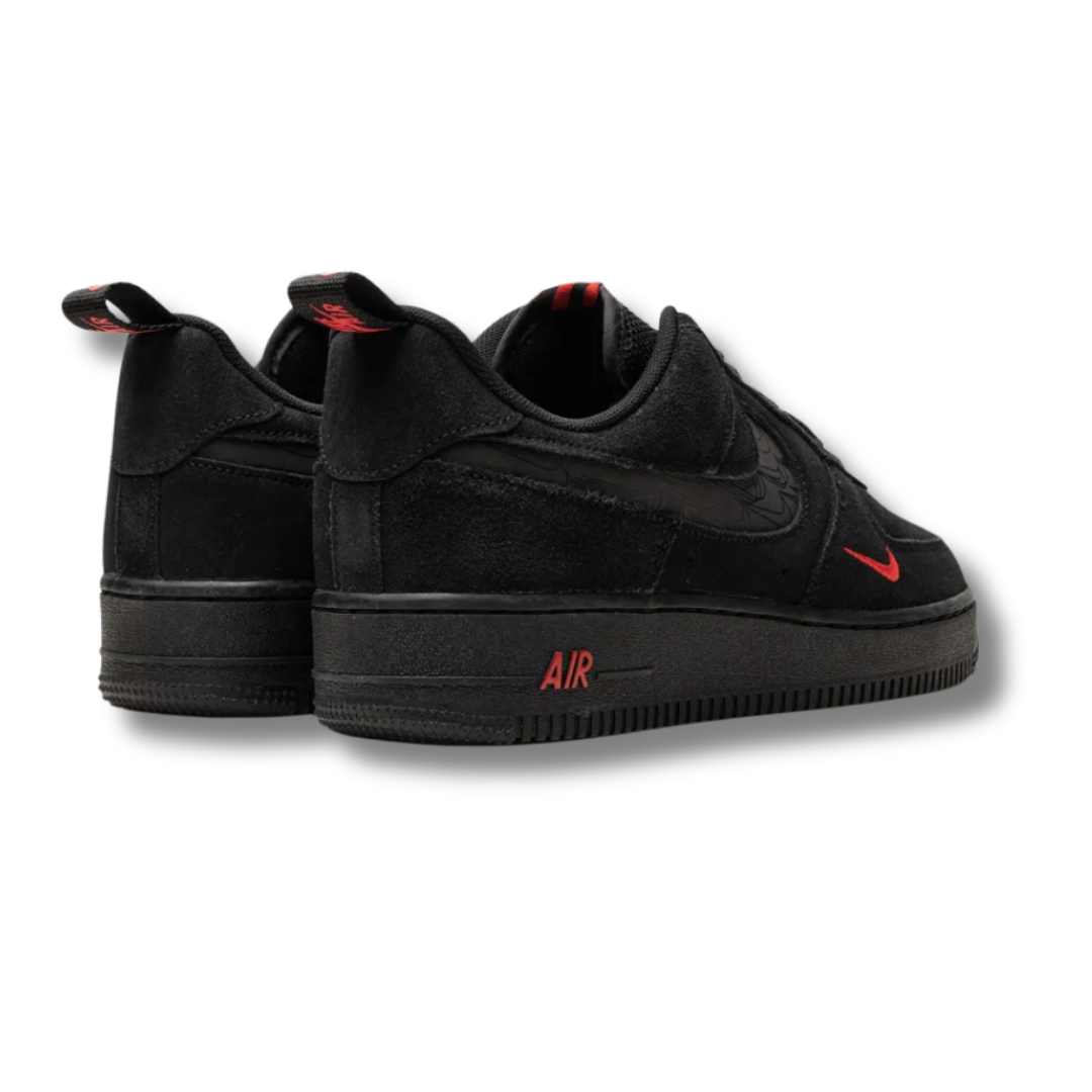 Nike Air Force 1 Low Multi-Swoosh Black Crimson