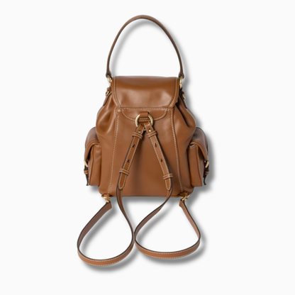 Miu Miu Leather Backpack Cognac