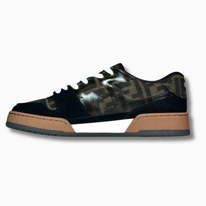 FENDI Match logo-patch Preto e Castanho