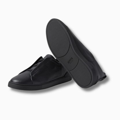 ZGN Black Leather Triple Stitch